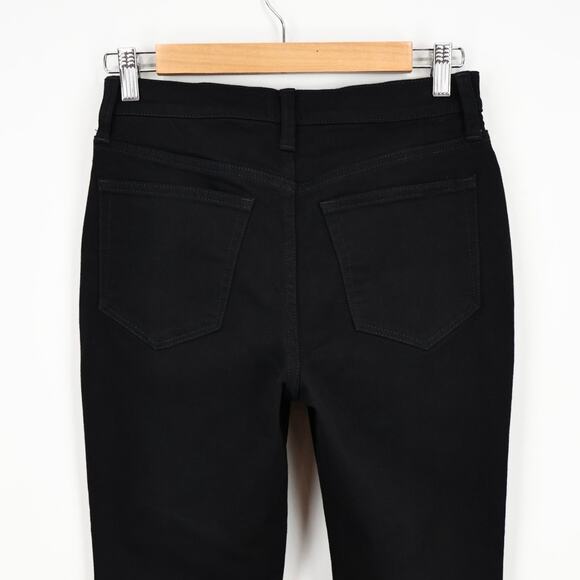 J.Crew Factory Mid-Rise Flare Crop Jean In All-Day Stretch In Black Size 26 - Picture 4 of 8